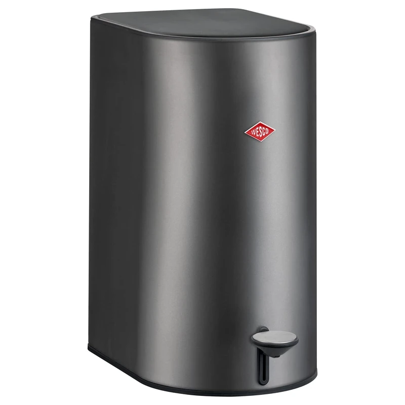 Wesco Step Boy Bin Powder-Coated Sheet Steel in Graphite Matt 9 Litre Capacity with Foot Pedal
