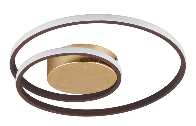 Reality Leuchten Zibal R62911124 LED Ceiling Light Rust-Coloured Metal with 22 Watt LED Switch Dimmer