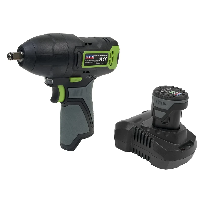 Sealey 10.8V 2Ah SV10.8 Series 3/8" Sq Drive Cordless Impact Wrench Kit - CP108VCIW