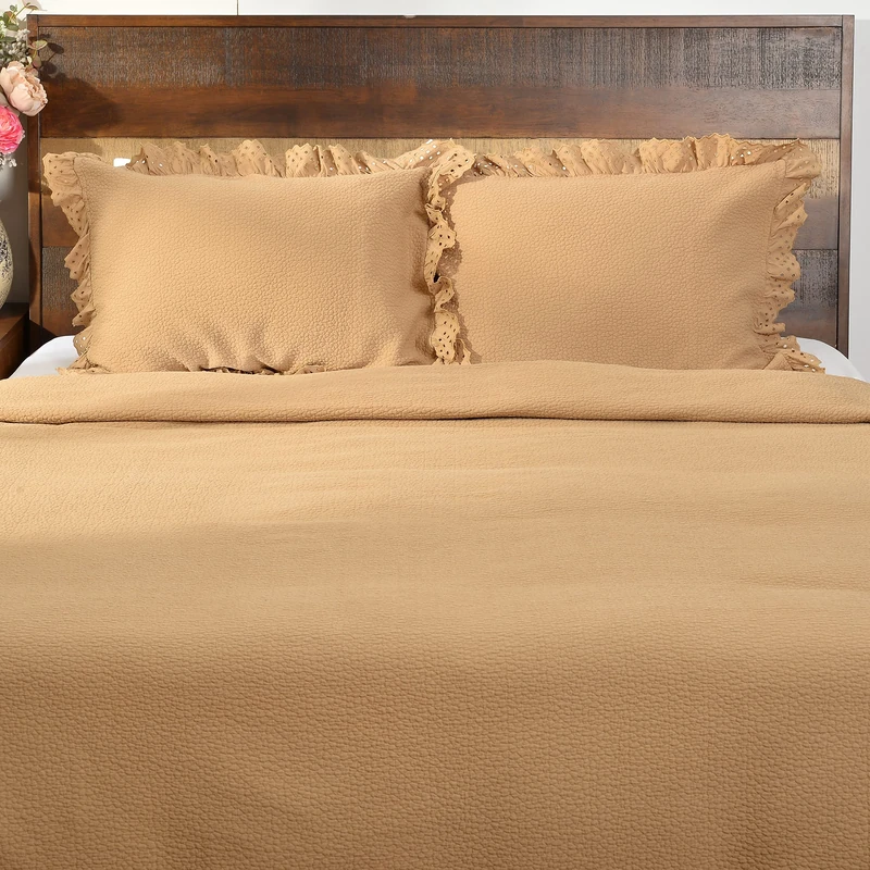 Deco Mex Tucci Cover Set 3-Piece 240 x 260 cm Camel