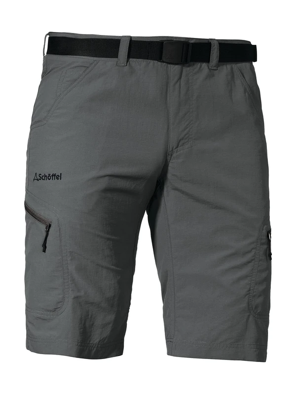 Schöffel Men's Silvaplana2 Shorts Versatile Hiking Separate Belt, Outdoor Trousers with Practical Pockets, Asphalt, 50 (EU)