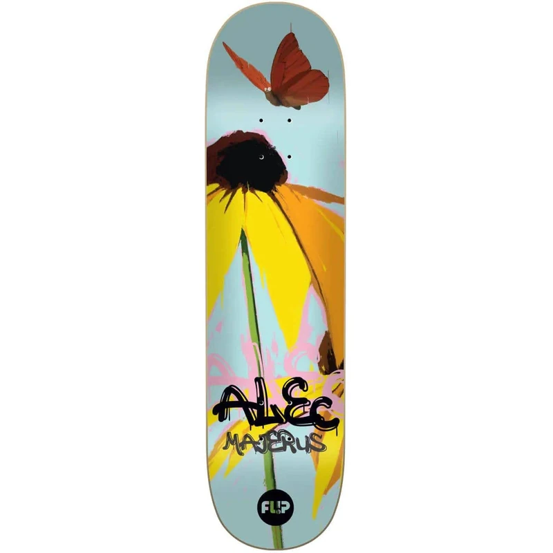 Flip Majerus Flower Power 8.38"x32.5" Deck Longboard, Unisex Adults, Multicolor, One Size - Image 1