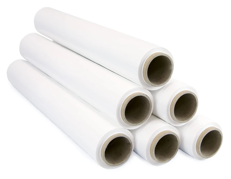 OFITURIA Wrapping Film 50 cm Wide and Stretchable up to 300 Metres Length – Manual Stretch Film Roll for Industrial Packaging (White, 6)