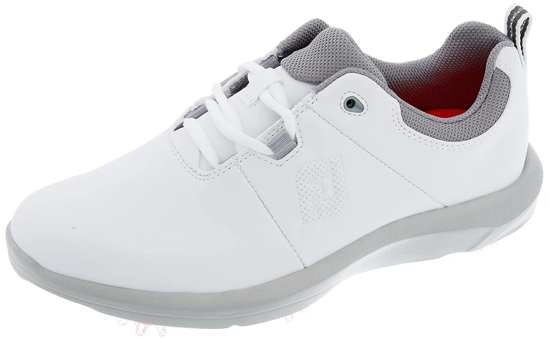 FootJoy 98640040M Women's eComfort Golf Shoe, 4 UK Medium, White/Grey