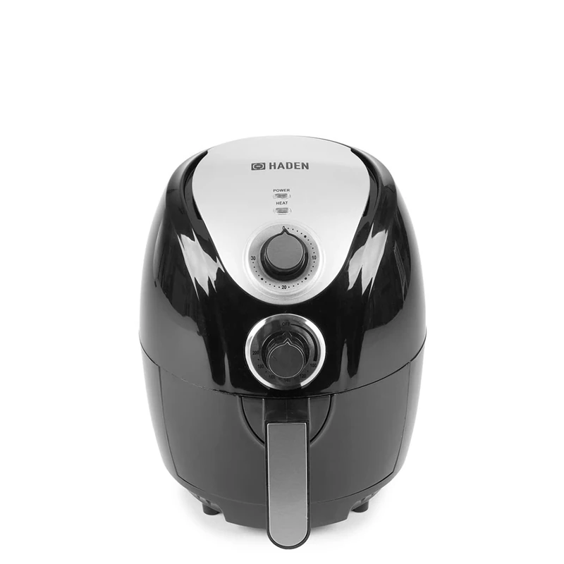 Haden 2.5L Small Air Fryer - 1300W Low Wattage, Adjustable Temperature Control, Rapid Air Circulation, Non-Stick, Easy Clean, Compact Air Fryer for 1 Person, Ideal for Small Households, Black