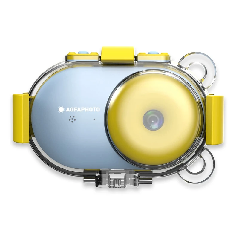 AGFA PHOTO Realikids Cam Waterproof - Appareil Photo Etanche pour Enfant, 24 MP, Ecran LCD 2.4, Batterie Lithium - Bleu + MSD8GB