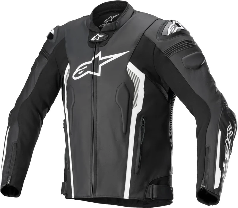 Alpinestars LEATHER JACKET MISSILE V2 BLACK/WHITE 56 - Image 1
