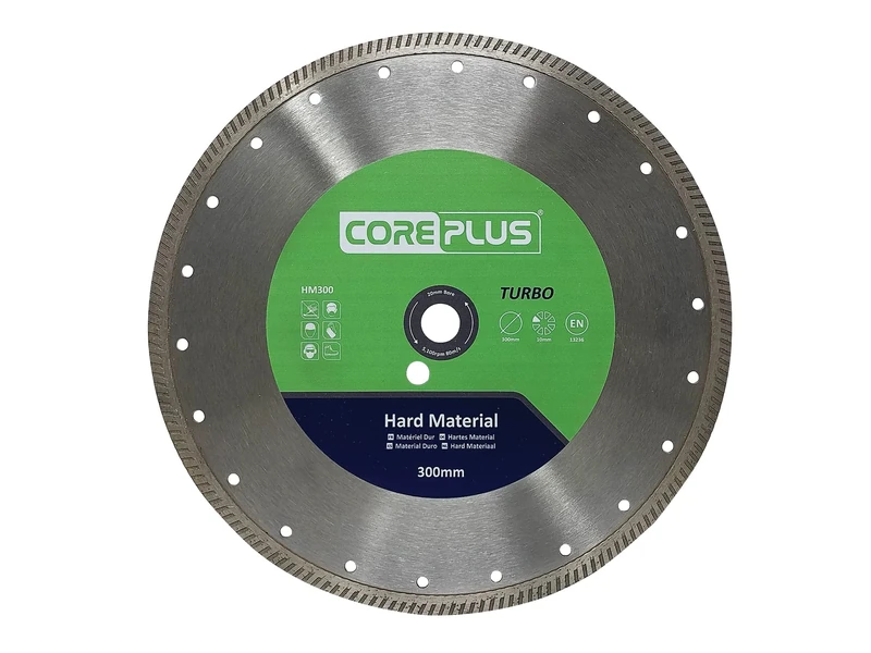 CorePlus Hard Material Turbo Diamond Blade 300mm x B20.0mm (12in)