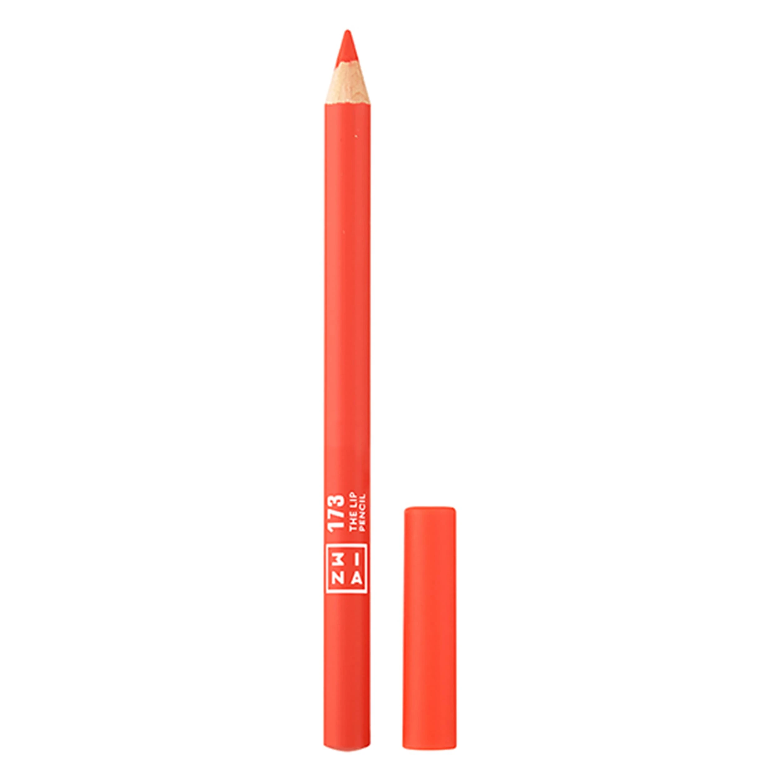 3INA MAKEUP - The Lip Pencil 173 - Orange Lip Liner with Jojoba Oil to Hydrate and Nourish Lips - Creamy, Precise, Long-lasting - Vegan, Cruelty Free