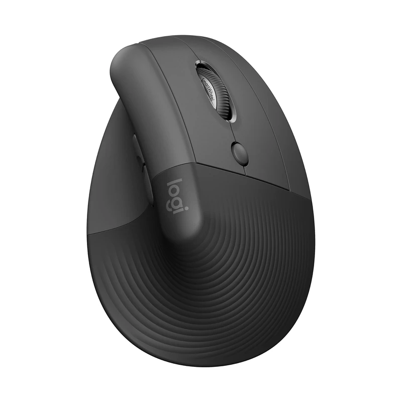 Logitech Ergonomic Vertical Mouse Wireless Bluetooth or USB Receiver Logi Bolt Silent Clicks 4 Buttons Compatible with Windows/MacOS/iPadOS, Laptop, PC - Graphite