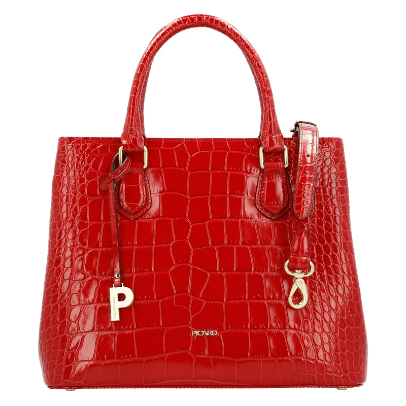 Picard Weimar Women's Shopper Made of Calfskin Leather One Size with Zip Shopper Everyday, red, standard size, Everyday wear