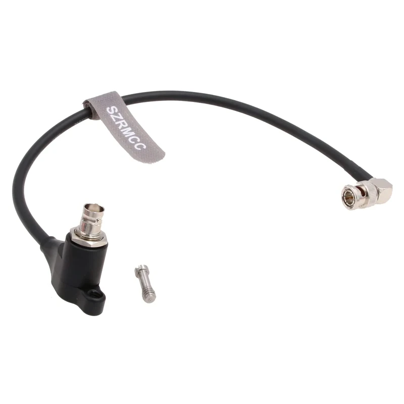 SZRMCC SDI Protector Cable 12G 6G HD SDI Right Angle BNC Surge Overvoltage Circuit Protector Isolator Video Cable for RED Komodo ARRI Alexa Sony（Black-Elbow 80cm）