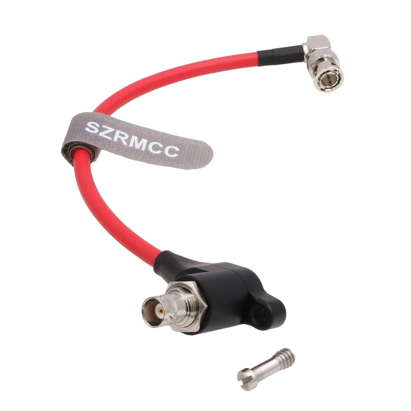 SZRMCC SDI Protector Cable 12G 6G HD SDI Right Angle BNC Surge Overvoltage Circuit Protector Isolator Video Cable for RED Komodo ARRI Alexa Sony（Red-Elbow 80cm）