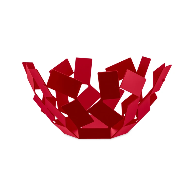 Alessi La Stanza Dello Scirocco MT02 R - Fruit Holder in Steel Coloured with Epoxy Resin, Red - Image 1