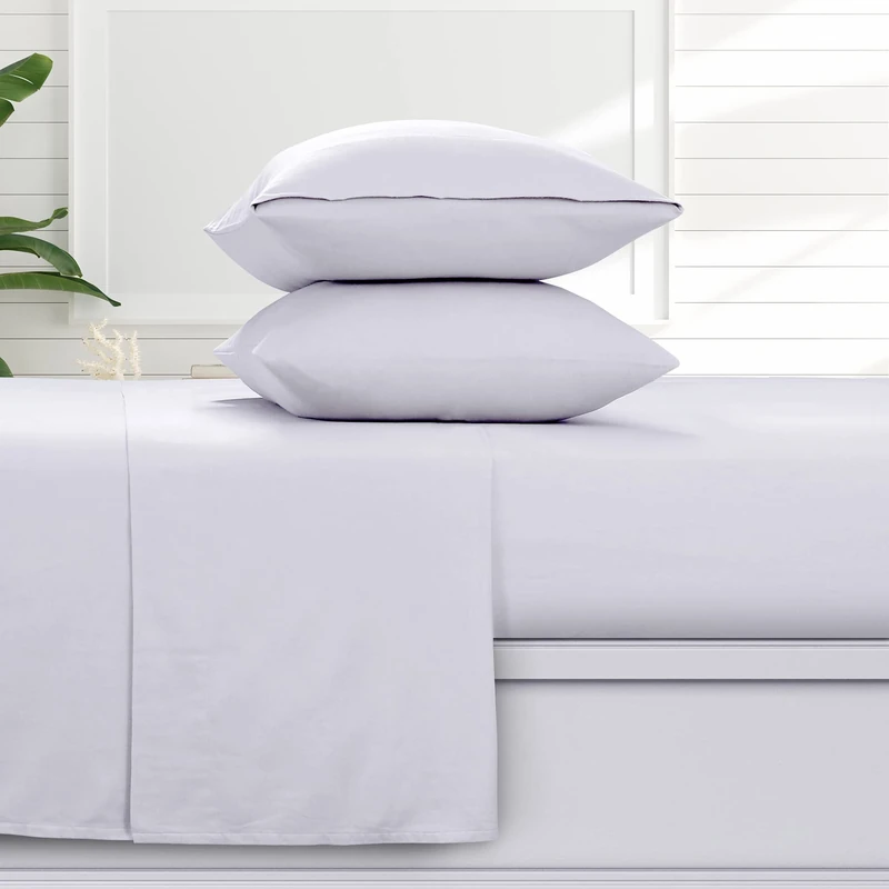 Tribeca Living Solid 170-GSM Flannel Extra Deep Pocket Sheet Set with Oversized Flat, 100% Cotton, Super Soft, Warm, Cozy Bed Sheet, Queen White, (SOLFLASHEQUWH)