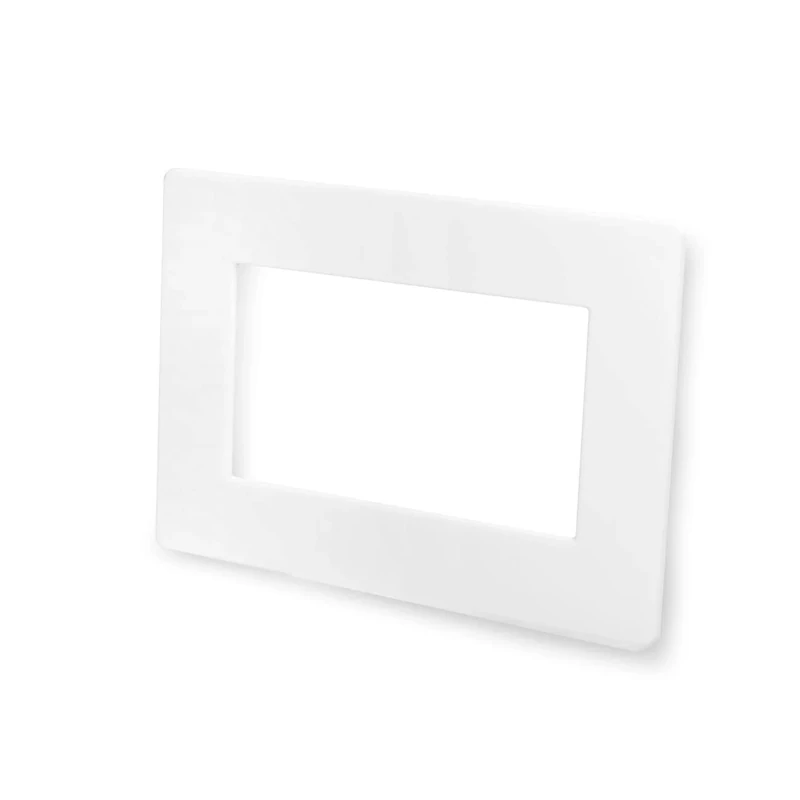 Double Light Switch Socket Surround Multipacks Trade 2mm Acrylic Finger Plate Panel (5, White)