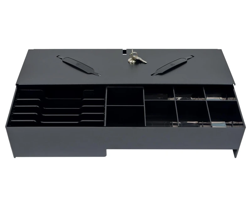 Cash Drawer Insert, Adjustable Compartments, Partition Width Adjustment, Storage Compartment, Replaceable Insert, Six Bill Compartments, Insert for Eight Different Coin Denominations, HDWR HD-WS46