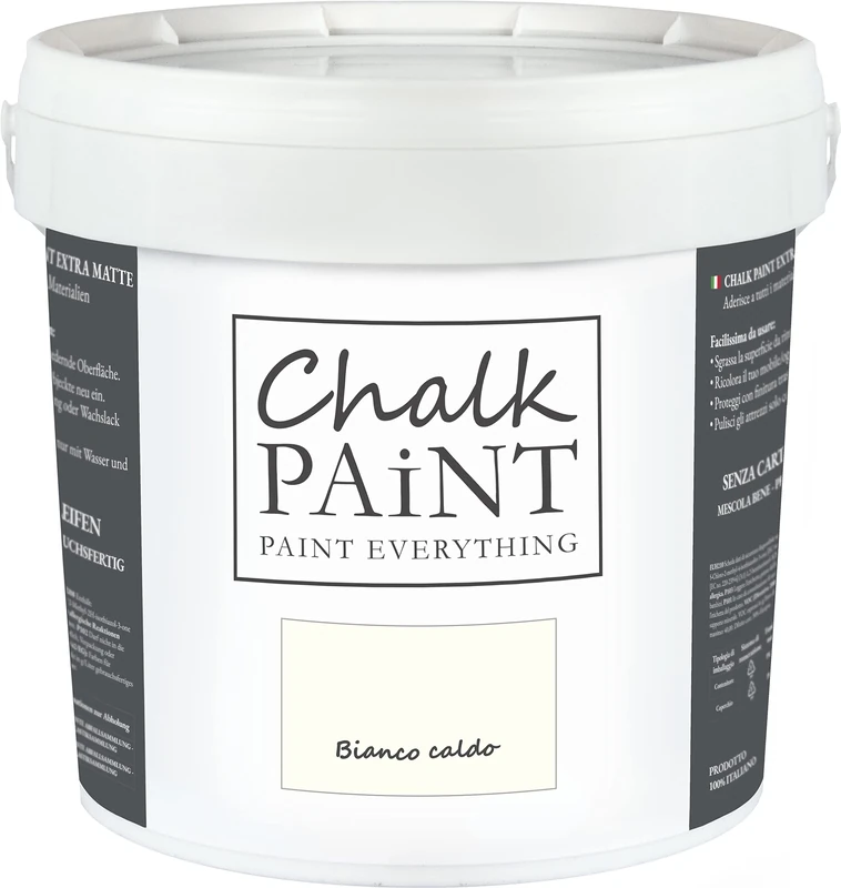 Chalk Paint Everything® Bianco Caldo (Warm White) – 5 l Water-Based Chalk Paint for Shabby Chic Furniture, Décor, and Upcycling Projects – Non-Toxic, Easy to Apply
