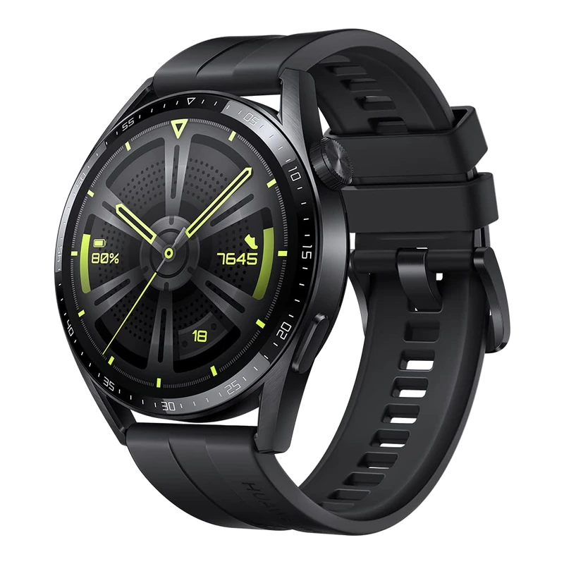 HUAWEI Watch GT 3 46 mm GPS, iOS & Android, Stainless Steel Case, Smartwatch, Long Battery Life, All-Day SpO2 Monitoring, AI Running Trainer, Accurate Heart Rate Monitoring, 100+ Training Modes, Black
