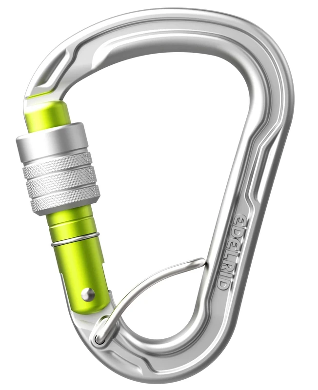 EDELRID Unisex - Adult HMS Strike Screw FG Carabiner, Silver, One Size