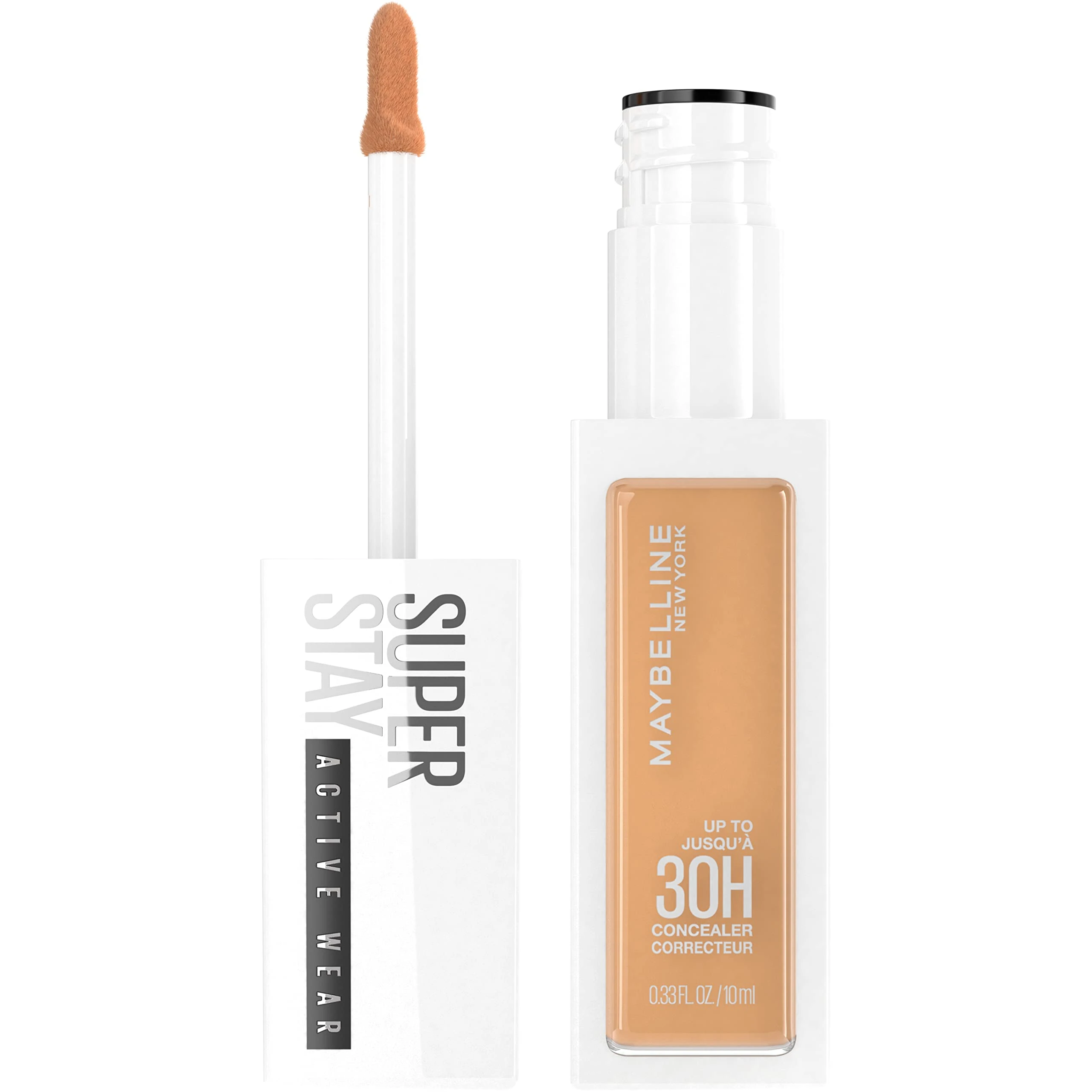 Maybelline New York Super Stay Liquid Concealer Makeup, Full Coverage Concealer, Up to 30 Hour Wear, Transfer Resistant, Natural Matte Finish, Oil-Free, Available in 16 Shades, 30, 0.33 Fl Oz
