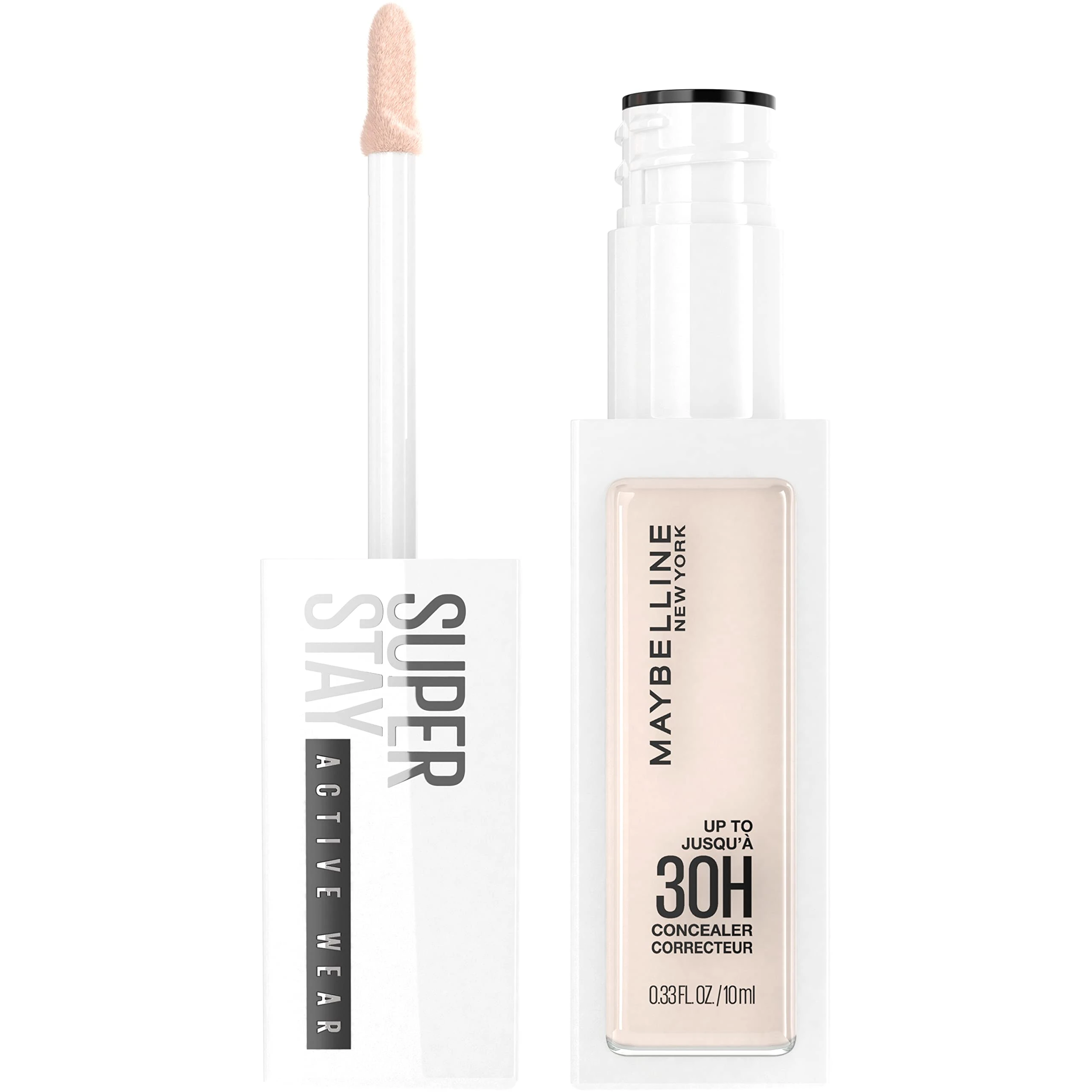 Maybelline New York Super Stay Liquid Concealer Makeup, Full Coverage Concealer, Up to 30 Hour Wear, Transfer Resistant, Natural Matte Finish, Oil-free, Available in 16 Shades, 0.33 Fl Oz