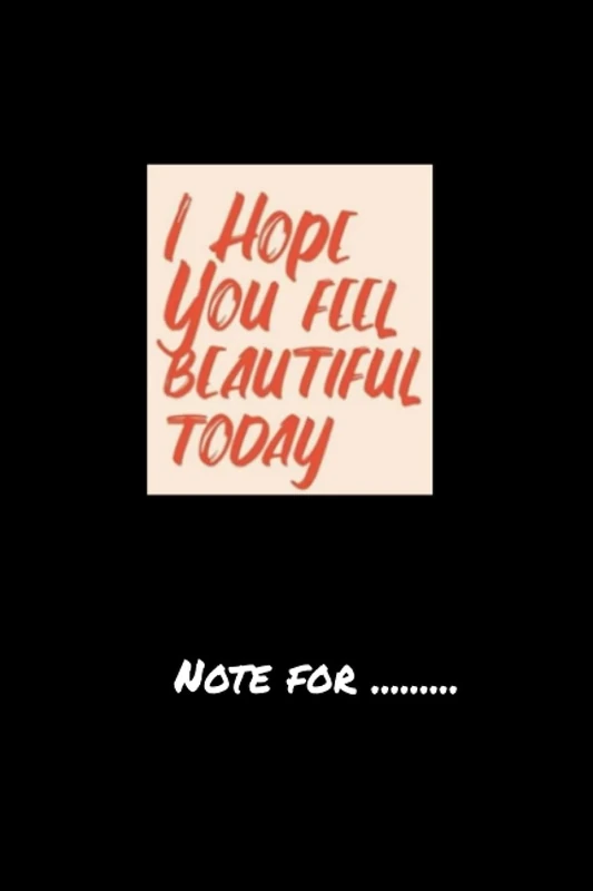 xkchgiur21 i hope you feel beautiful today- 120 pages College Ruled Notebook Lined School Journal for girl boy teen