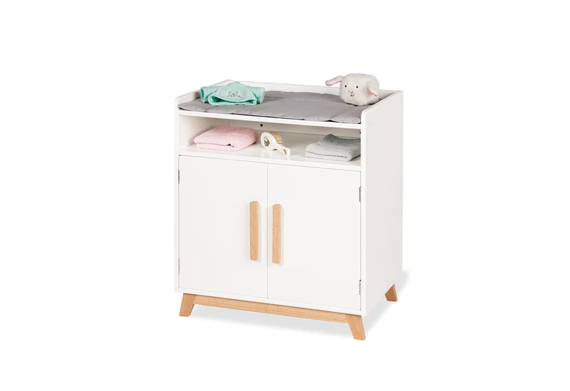 PINOLINO Marit Doll's Changing Table Made of Wood, White, 44 x 58.5 x 12 cm