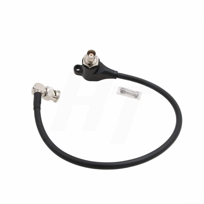 Hangton 12G SDI Video Galvanic Isolator Right Angle BNC Cable SDI Protector Surge Protector for RED Komodo Alexa Blackmagic Camera Atomos Monitor (Black Angled)