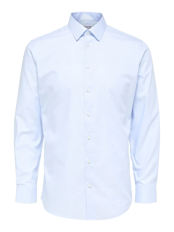 ONLY Men's Slhslimethan Shirt LS Classic B Noos, Light Blue, XXS