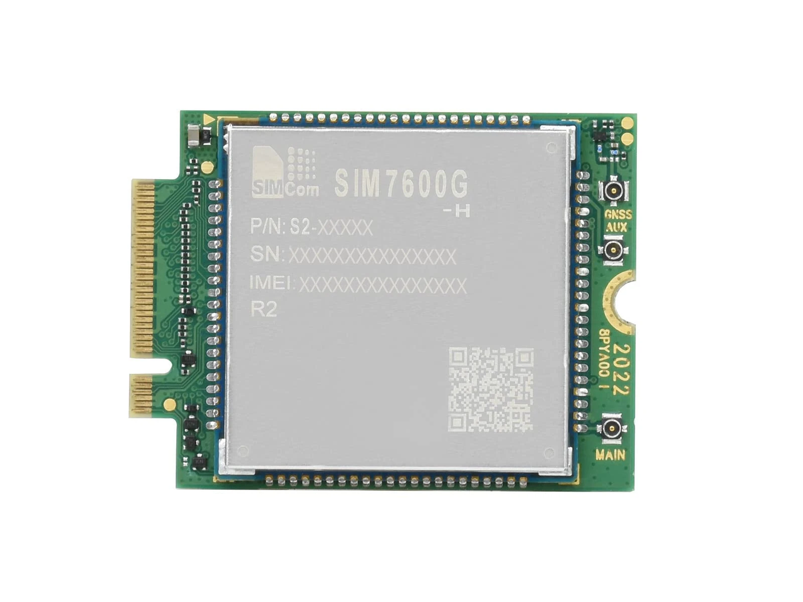 Waveshare SIM7600G-H-M.2 SIMCom Original 4G LTE Cat-4 Module Global Coverage with GNSS Support M.2 B KEY Connector LTE-TDD LTE-FDD HSPA+ GSM GPRS EDGE
