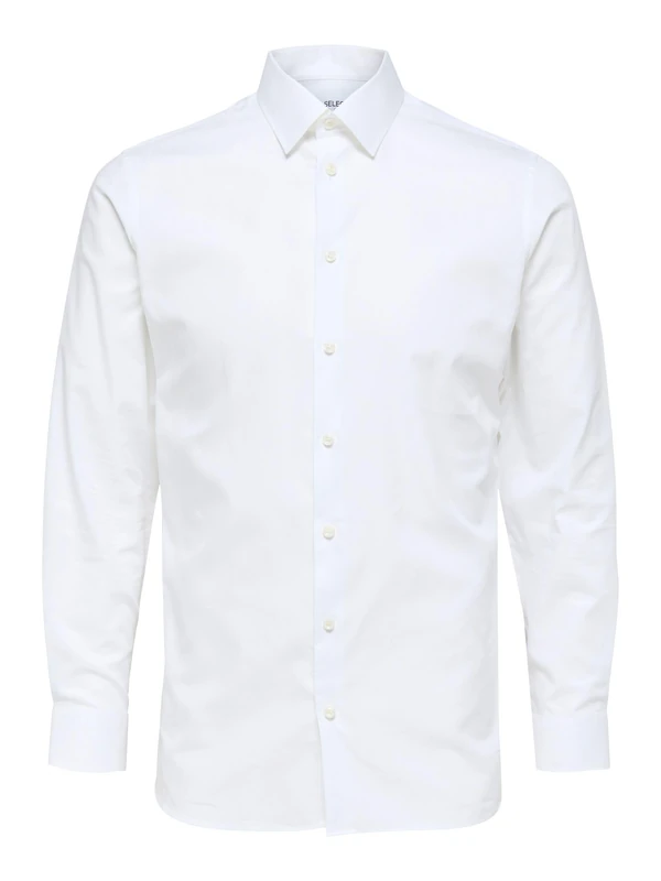SELECTED HOMME Men's Slhslimethan Shirt LS Classic B Noos Shirt, Bright White, 3XL