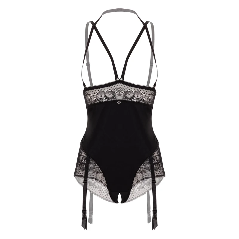 Lovehoney Hourglass Black Lace and Microfibre Bodysuit - 18-20 - Image 1