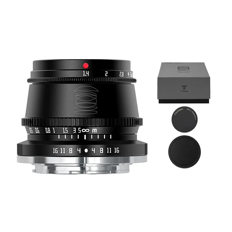 TTArtisan APS-C 50mm F/0.95 Metal Bodied Lens Compatible with Sony E - Black & Silver