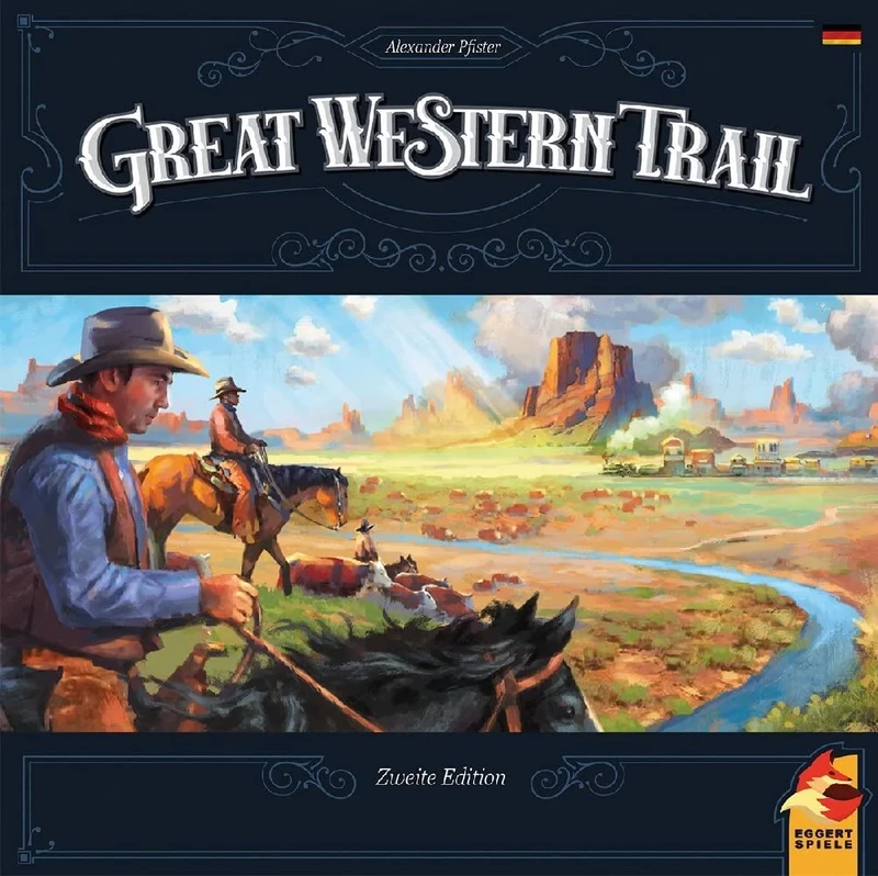 Eggertspiele | Great Western Trail 2nd Edition | Connoisseur Game | Strategy Game | 1-4 Players | From 12+ Years | 90+ Minutes | German