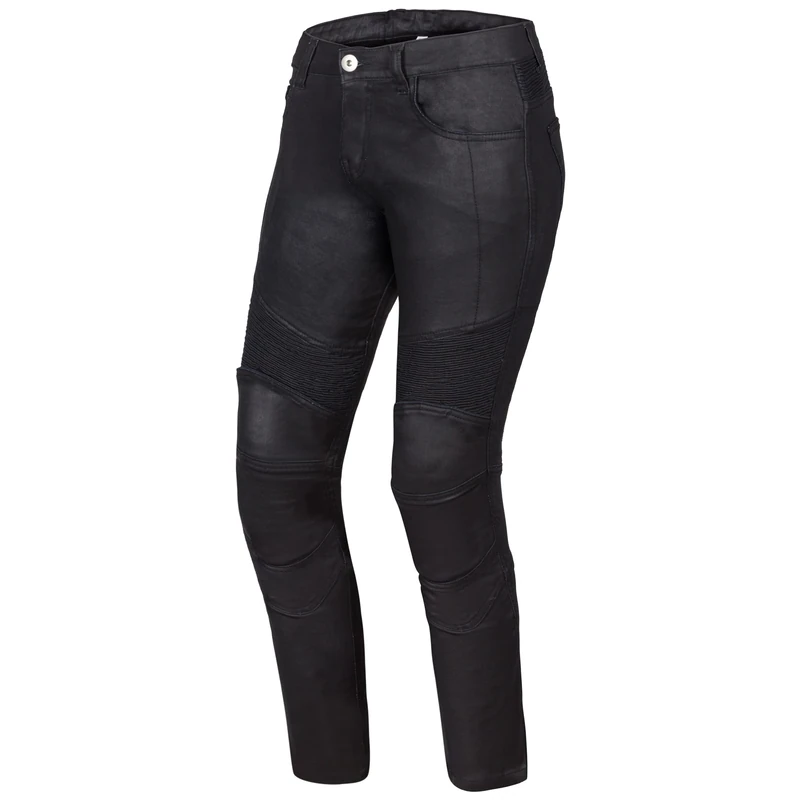 OZONE MOTO Women's Roxy Lady Motorcycle Pants, Waxed Black, 30W / 30L