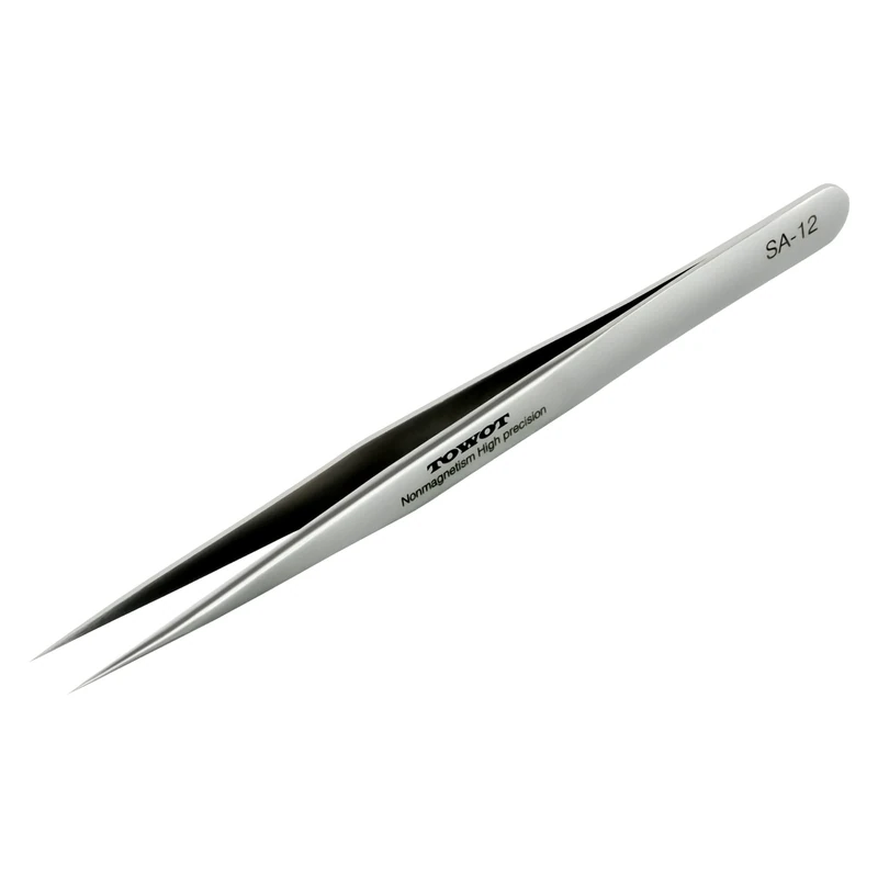 TOWOT Precision Tweezers - Stainless Steel Pointed for Craft and Soldering