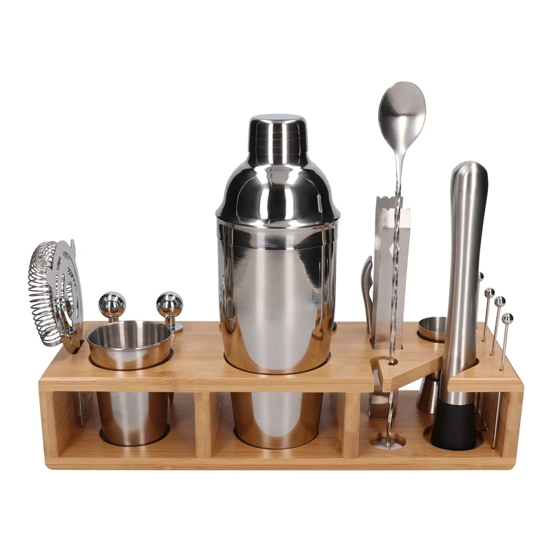 20 el bartender set with stand silver shaker Cobbler