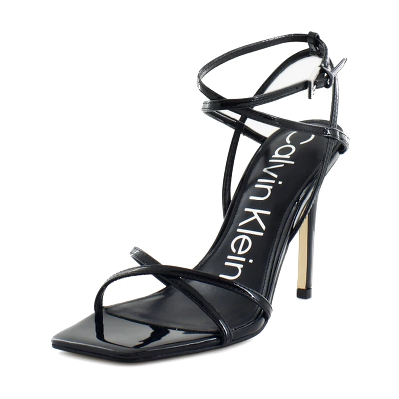 Calvin Klein Women's Tegin Heeled Sandal, Black 001, 5.5 UK
