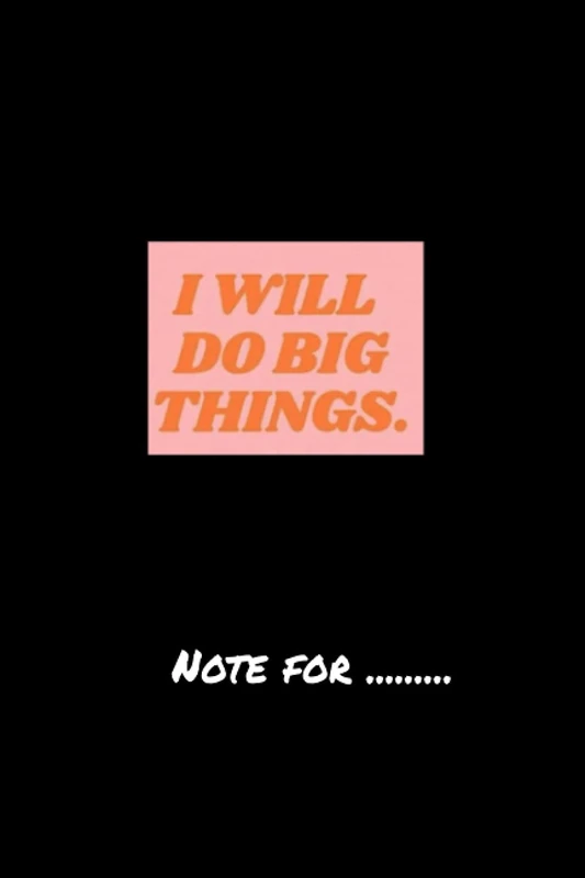 ckjhgoiury78 i will do big things - 120 pages College Ruled Notebook Lined School Journal for girl boy teen