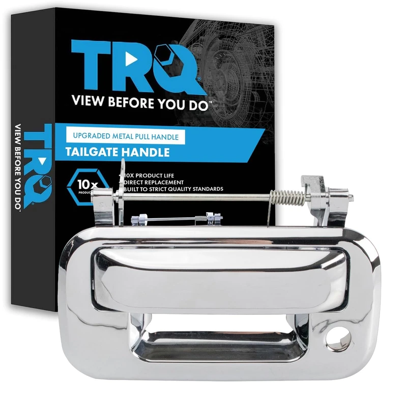 TRQ Metal Tailgate Handle Chrome for F150 Super Duty Sport Trac Mark LT New