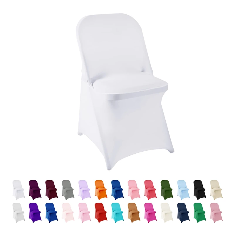AlGaiety Spandex Chair Cover, 25PCS, Modern, White, Stretch Fit, Chair Covers, Living Room, Wedding, Hotel, Banquet, Washable Protector