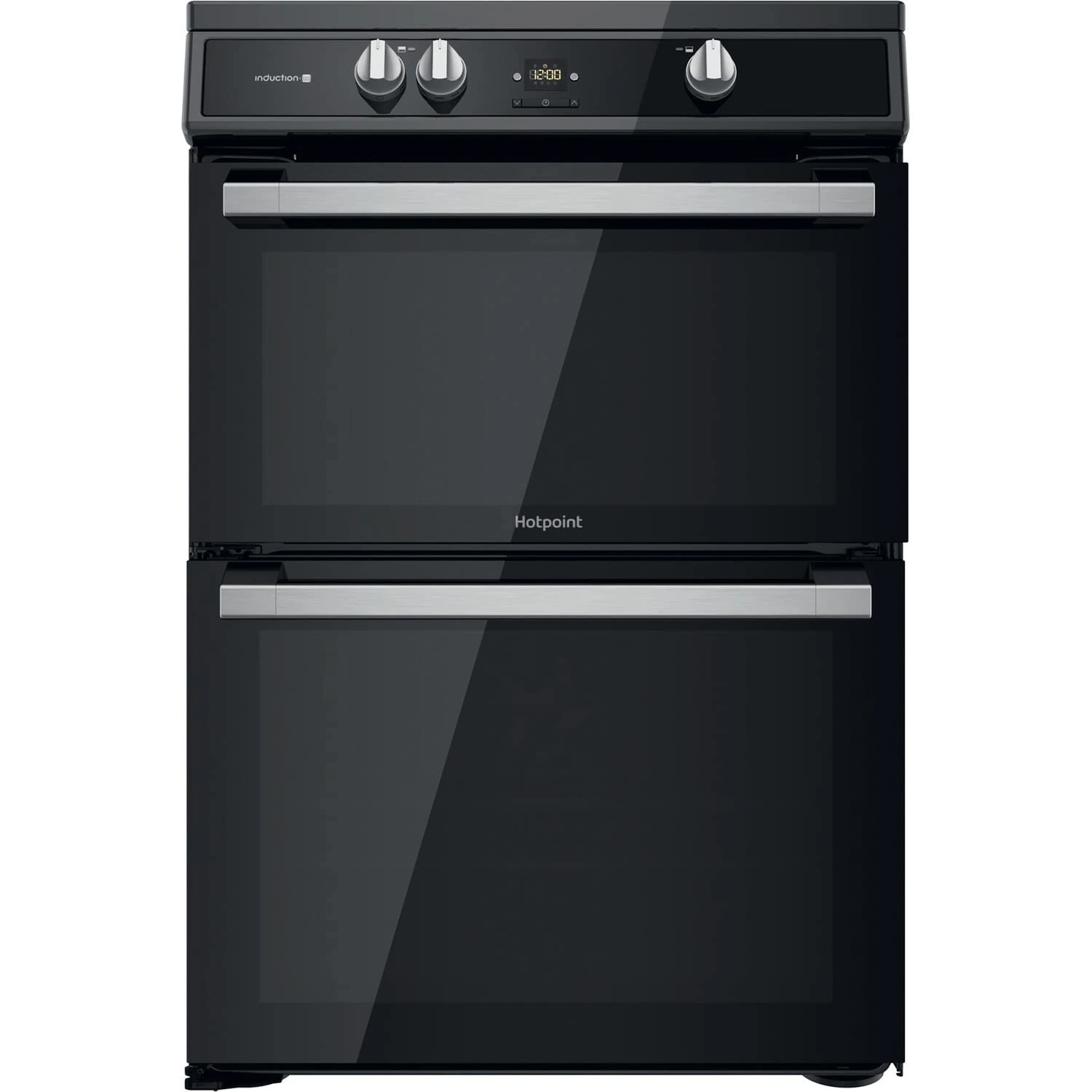 Hotpoint 60cm Double Oven Electric Induction Cooker - Black