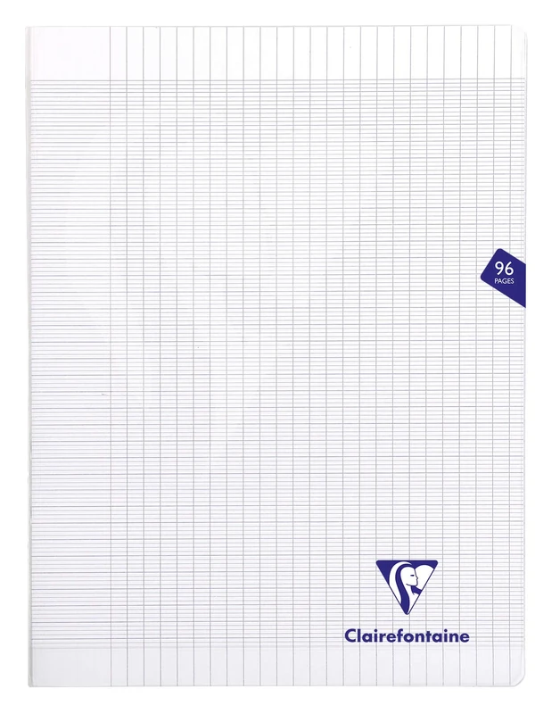 Clairefontaine 393361C - One Pack of 10 Mimesys Colourless Stapled Notebooks - Dimensions: 24x32 cm - 96 Seyes Ruled Pages - White Paper 90 g - Polypro Cover
