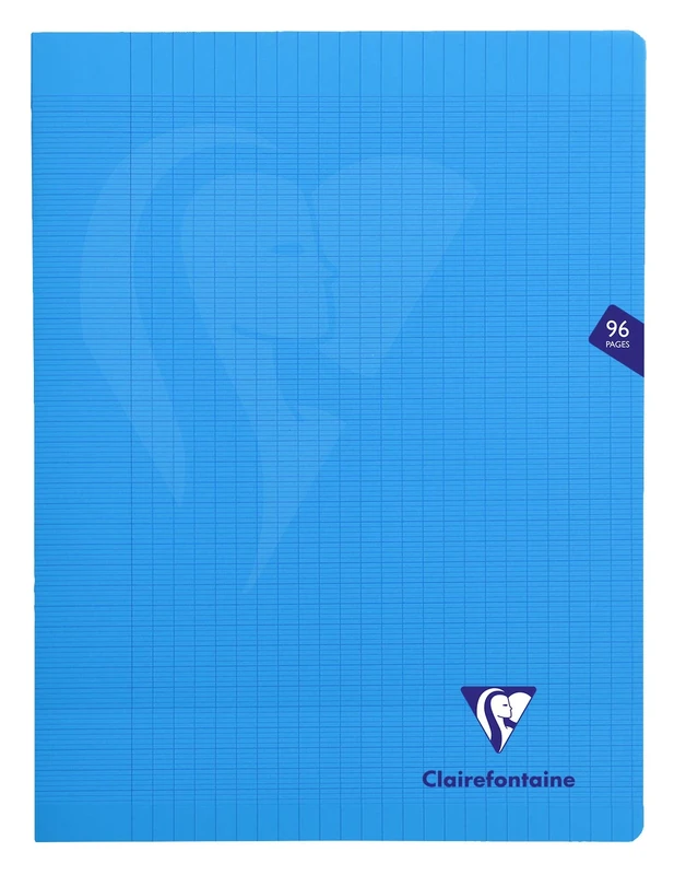 Clairefontaine 323361C - One Set of 10 Blue Mimesys Stapled Notebooks - Dimensions: 24x32 cm - 96 Seyes Ruled Pages - White Paper 90 g - Polypro Cover