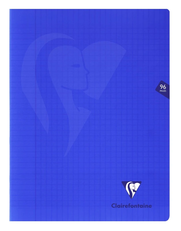 Clairefontaine 322361C - One Pack of 10 Mimesys Stapled Notebooks Marine Blue - Size: 24x32 cm - 96 Seyes Ruled Pages - White Paper 90 g - Polypro Cover