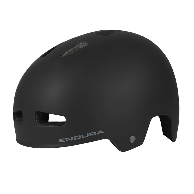 Endura PissPot BMX Cycling Helmet | Lightweight Construction | External Vents | Micro-Adjustment Fit Helmet, Black, S-M