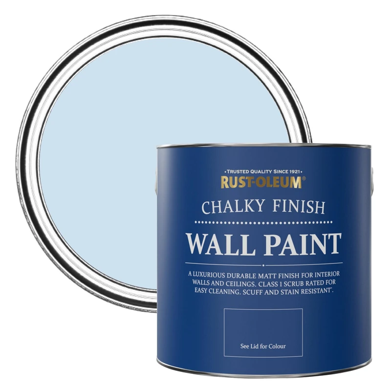 Rust-Oleum Blue Matt Emulsion Wall Paint - Powder Blue 2.5L