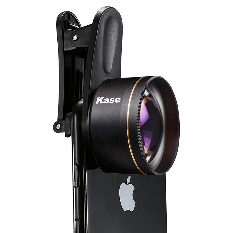KASE Smartphone Master Macro Lens (17mm Mount) with Metal U-Shape Clip for iPhone 12 11 8 7 XR X XS 6,DSLR Lens Optical Glass,Metal Body