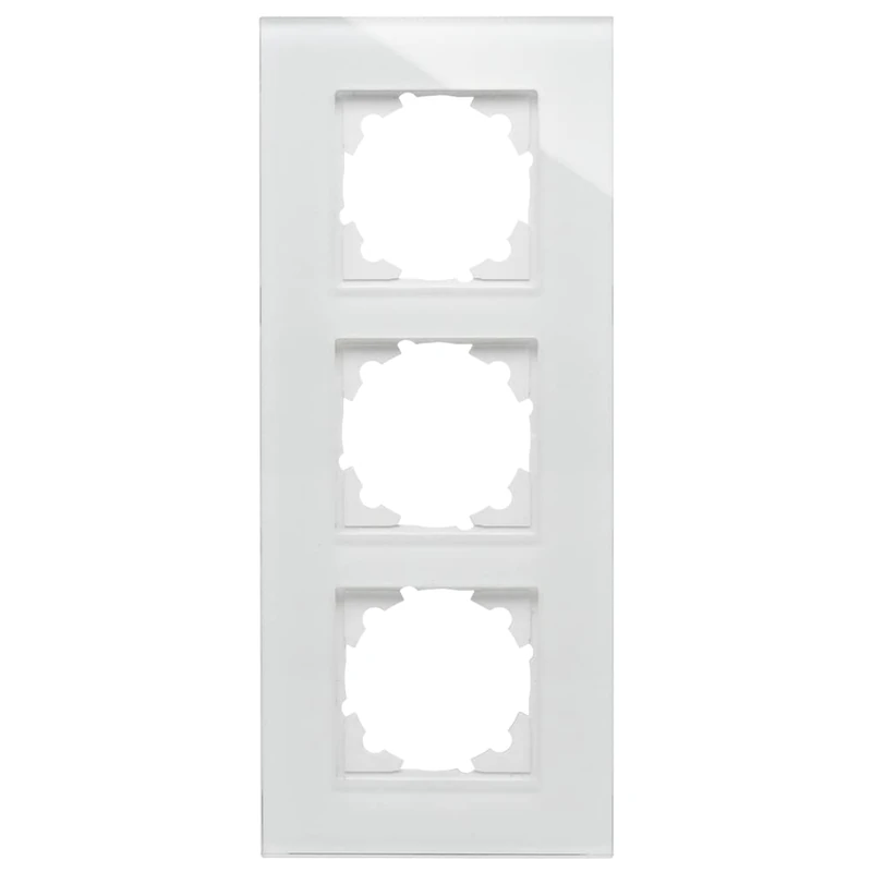 Kopp 405502011 Triple Real Glass Frame Cover Frame Glass White